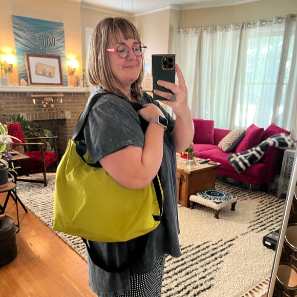 Anthropologie On The Go Carrier Bag in lime all sizes - Picture 1 of 5